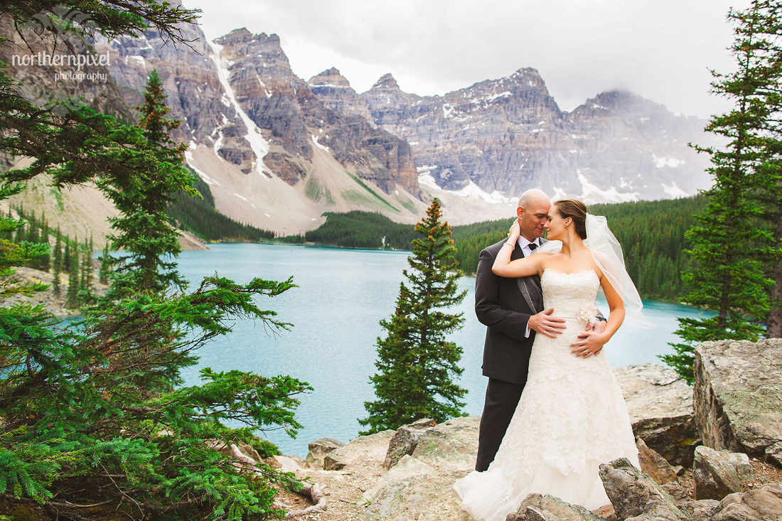 Banff Wedding Photographers, Moraine Lake After Wedding Photo Session, Prince George Photographer