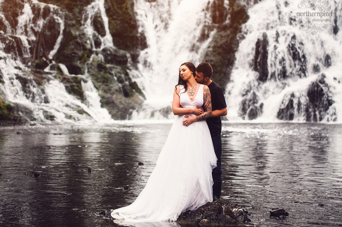 Waterfall Engagement Session near Prince George, BC, Prince George Wedding Photographers, BC Wedding